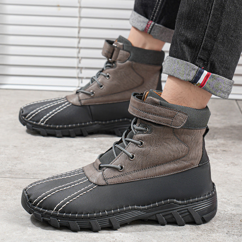 Herren Winterstiefel mit Schnürung und Profilsohle