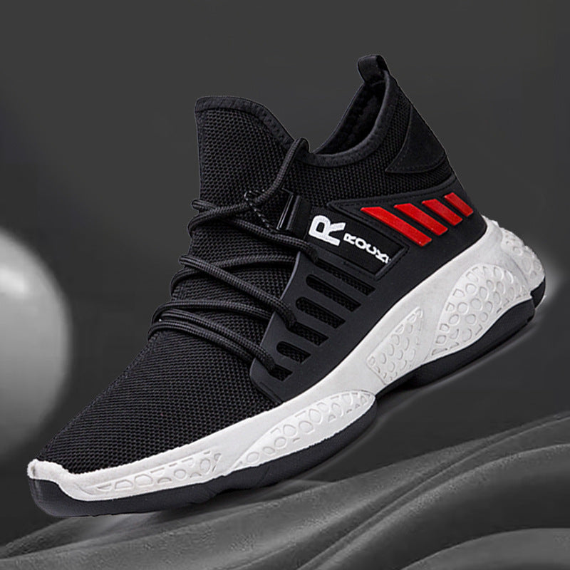 Herren Mesh-Sneaker mit dicker weisser Sohle