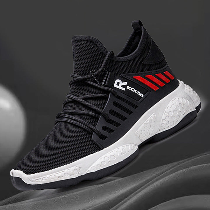 Herren Mesh-Sneaker mit dicker weisser Sohle