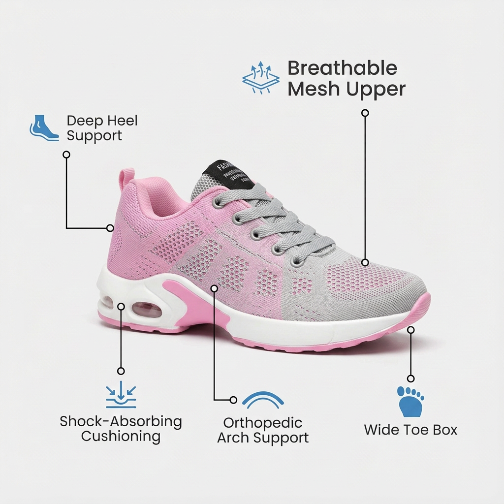 Orthora Pro – 12-Stunden-Schichtschuhe zur Linderung von Fersen- und Plantarfasziitis (Unisex)