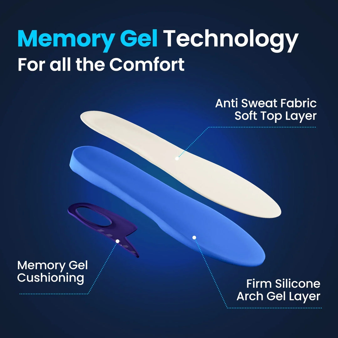 2er-Pack Memory-Sole Gel Sport-Orthesen-Einlagen